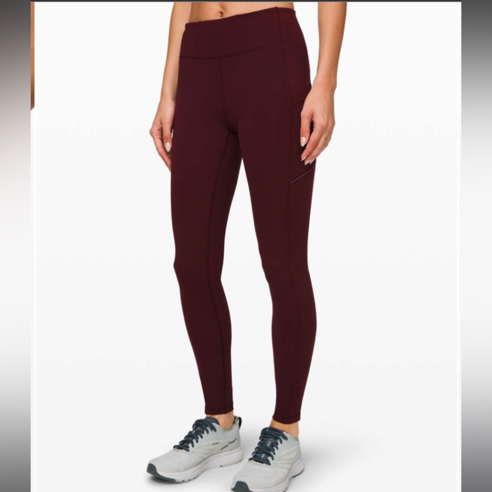 Lululemon Speed Up Tight 28" Size 6 Color Garnet